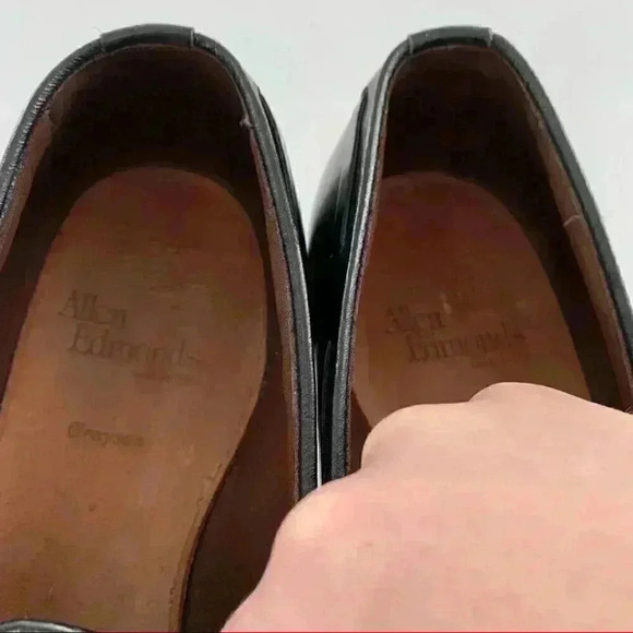 Allen Edmonds Grayson mean loafers size 9.5 black shell cordovan leather